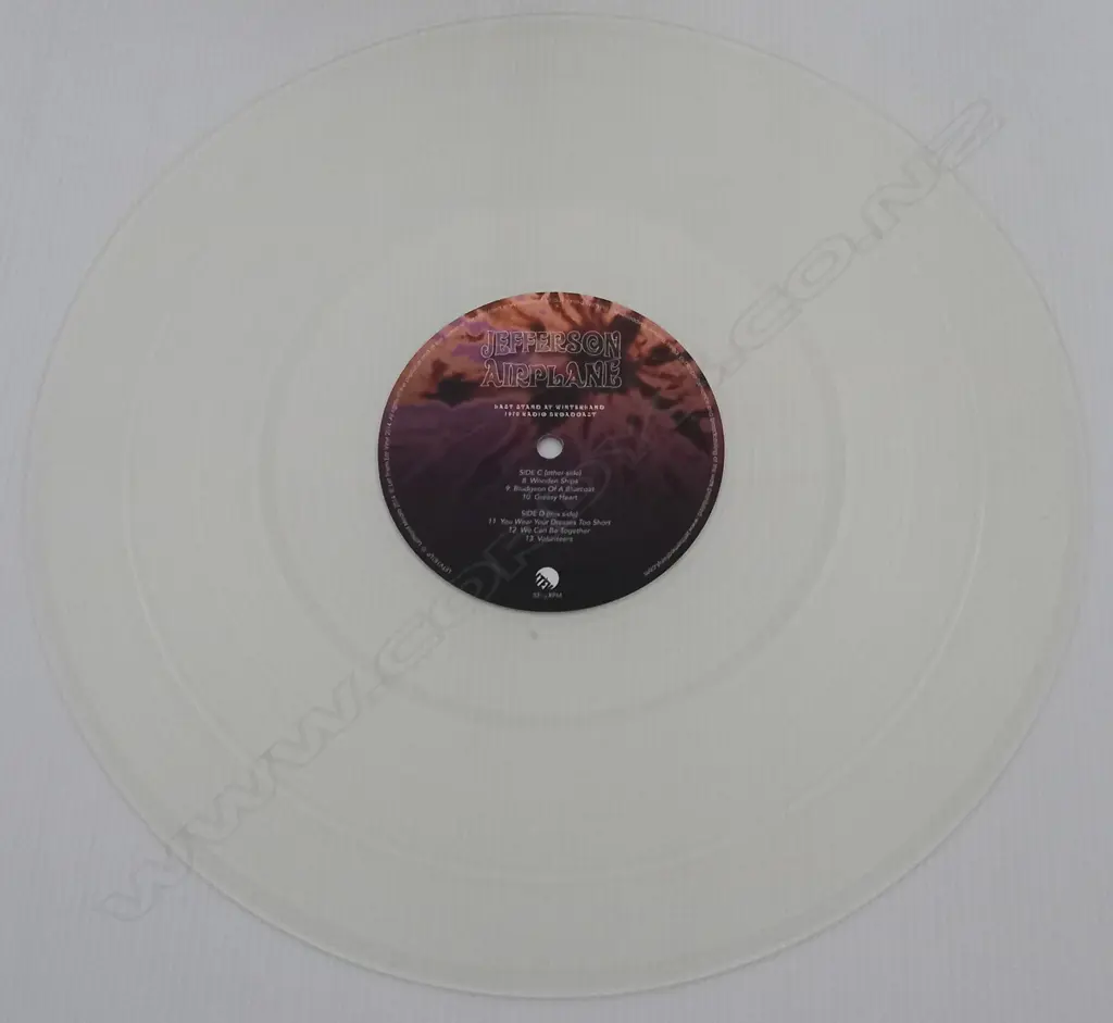 Jefferson Airplane, Last Stand At Winterland  1970 Radio Broadcast (Double album, Clear vinyl) Image 1++
